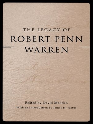 cover image of The Legacy of Robert Penn Warren